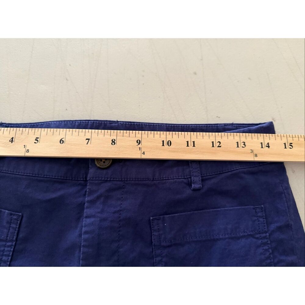 J.Crew Wide Leg Linen Blend Pants Women’s 27 Blue Patch Pocket High Rise - Picture 7 of 13